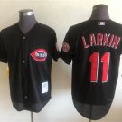 Cincinnati Reds #11 BARRY LARKIN Black Mesh Cooperstown Collection Mesh Batting Practice Jersey