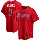 ATL #1 Ozzie Albies Red Cool Base Jersey