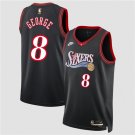 Philadelphia 76ers #8 Paul George Black Classic Throwback Jersey