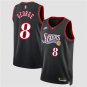 Philadelphia 76ers #8 Paul George Black Classic Throwback Jersey