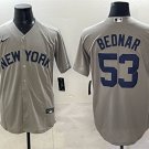 New York Yankees #53 David Bednar Grey Stitched Baseball Jersey