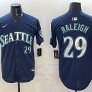Seattle Mariners #29 Cal Raleigh Navy With 2025 AL West Division Champions Jersey