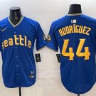 Seattle Mariners #44 Julio Rodríguez Royal With 2025 AL West Division Champions Jersey