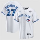Men's Toronto Blue Jays #27 Vladimir Guerrero Jr. White 2025 World Series Home Jersey