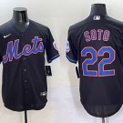Men's New York Mets #22 Juan Soto Black 2025 Spring Training Cool Base Jersey