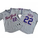 Mens New York Mets #22 Juan Soto Nike 2025 Gray Pullover Alternate Limited Replic Jersey