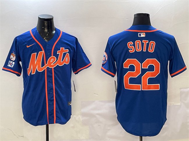 Men's NYM#22 Juan Soto Royal 2025 Spring Training Alternate Limited Jersey