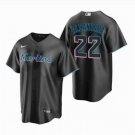 Mens Womens Youth MIA #22 Sandy Alcantara Cool Base Jersey Black