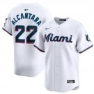 Mens Womens Youth MIA #22 Sandy Alcantara Cool Base Jersey White