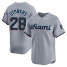 Miami Marlins #28 Kyle Stowers Nike Gray Road Limited Jersey