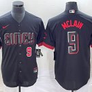 Cincinnati Reds #9 Matt McLain Number Black City Connect Cool Jersey
