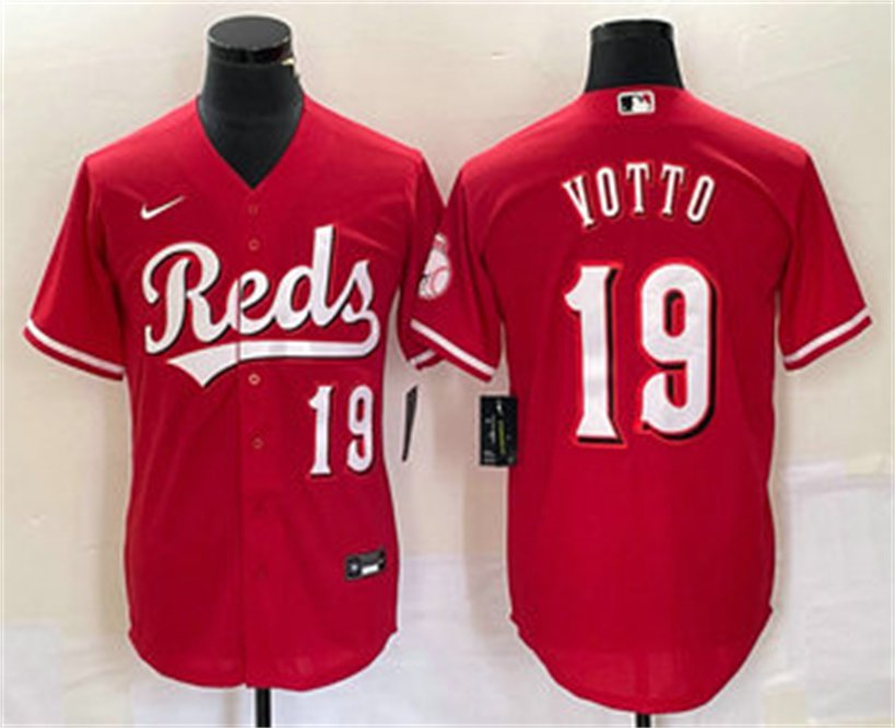 Cincinnati Reds #19 Joey Votto Cool Baseball Jersey Red