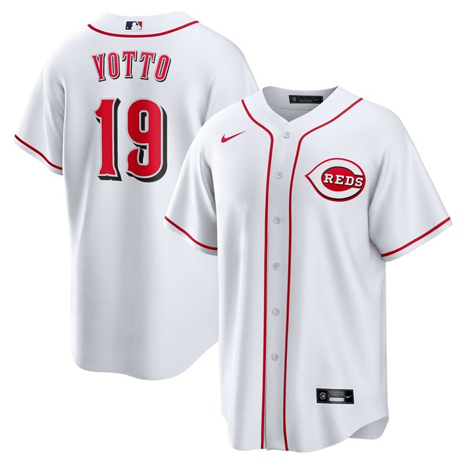 Cincinnati Reds #19 Joey Votto Cool Baseball Jersey White