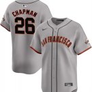 Men's San Francisco Giants #26 Matt Chapman Gray 2024 Away Limited Stitched Baseball Jersey