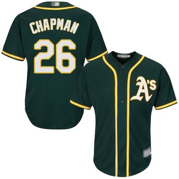 Any Size Oakland Athletics #26 Matt Chapman cool Base Jersey green