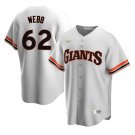 Mens San Francisco Giants #62 Logan Webb White Cooperstown Collection Jersey