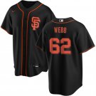 Any Size SF Giants #62 Logan Webb Black Alternate Cool Baseball Jersey