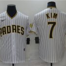 Men's womens Youth SDP #7 Ha-Seong Kim White Home Cool Base Jersey