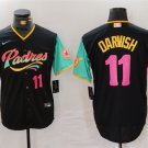 Any Size SDP #11 Yu Darvish Black Player Number Fashion Player Jersey
