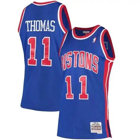 Mitchell & Ness Isiah Thomas Detroit Pistons Blue 1988-89 Hardwood Jersey