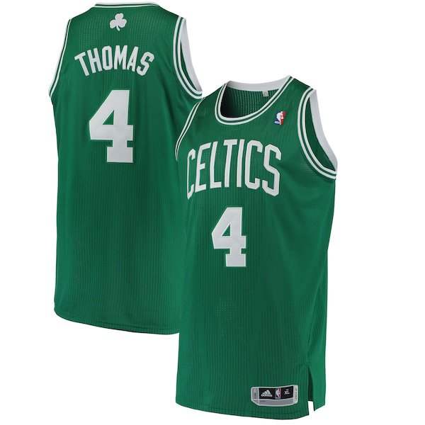 Men's Boston Celtics #4 Isiah Thomas Green Hardwood Classics Jersey