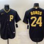 Men's Pittsburgh Pirates #24 Barry Bonds Black Cool Base Stitched Baseball Jersey