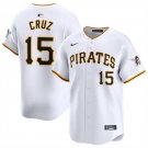 Any Size Pittsburgh Pirates #15 Oneil Cruz White Home Limited Baseball Stitched Jersey