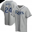 Mens Tampa Bay Rays #24 Christopher Morel Nike Away Gray Limited Jersey