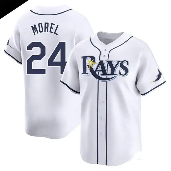 Mens Tampa Bay Rays #24 Christopher Morel Nike White Home Limited Jersey