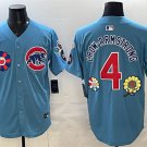 Men's Chicago Cubs #4 Pete Crow-Armstrong Blue 2025 Tokyo Series 2nd Alternate Limited Jersey