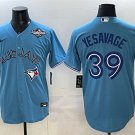 Men's Toronto Blue Jays #39 Trey Yesavage Blue 2025 World Series Home Cool Base Stitched Jersey