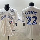 Men's Toronto Blue Jays #22 Ernie Clement White 2025 World Series Home Cool Jersey