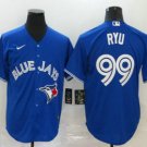 Men's Toronto Blue Jays #99 Hyun-Jin Ryu Blue Stitched MLB Cool Base Nike Jersey