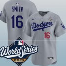 LAD #16 Will Smith Gray 2025 World Series Limited Jersey