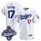 Los Angeles Dodgers #17 Shohei Ohtani White 2025 Champions Stitched Player Jersey