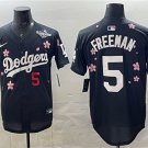 Dodgers #5 Freddie Freeman Black 2025 World Series Patch Tokyo Series Baseball Jersey