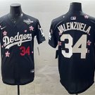 Los Angeles Dodgers #34 Fernando Valenzuela Black 2025 World Series Patch Tokyo Series Jersey