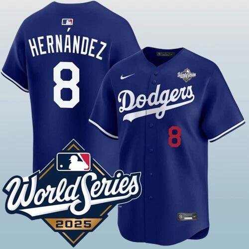 Los Angeles Dodgers #8 Enrique Hern&Atilde;&iexcl;ndez Blue 2025 World Series Vapor Limited Jersey