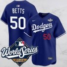 Los Angeles Dodgers #50 Mookie Betts Blue 2025 World Series Vapor Limited Jersey