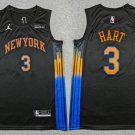 Knicks #3 Josh Hart Black 2025 Statement Edition Stitched Jersey