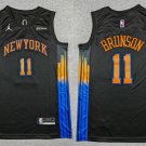 Knicks #11 Jalen Brunson Jalen Brunson Black 2025 Statement Edition Jersey