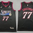 76ers #77 VJ Edgecombe Black 2025 Classic Edition Stitched Jersey