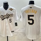 Los Angeles Dodgers 2025 Freddie Freeman White Gold World Series Limited Jersey