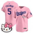 2025 Los Angeles Dodgers #5 Freddie Freeman Pink Hello Kitty Vapor Limited Stitched Jersey
