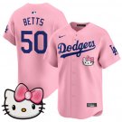 2025 Los Angeles Dodgers #50 Mookie Betts Pink Hello Kitty Vapor Limited Stitched Jersey