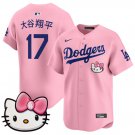 2025 Los Angeles Dodgers #17 大谷翔平 Pink Hello Kitty Vapor Limited Stitched Jersey