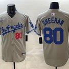 2025 Los Angeles Dodgers #80 Emmet Sheehan Gray World Series Champions Patch Jersey
