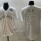 Toronto Blue Jays #27 Vladimir Guerrero Jr. "El K" 2025 World Series Majestic White Jersey
