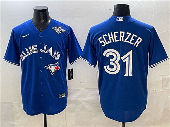 Toronto Blue Jays #31 Max Scherzer Royal 2025 World Series Cool Base Stitched Jersey