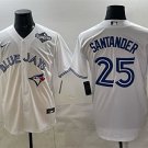 Toronto Blue Jays #25 Anthony Santander White 2025 World Series Home Cool Base Jersey